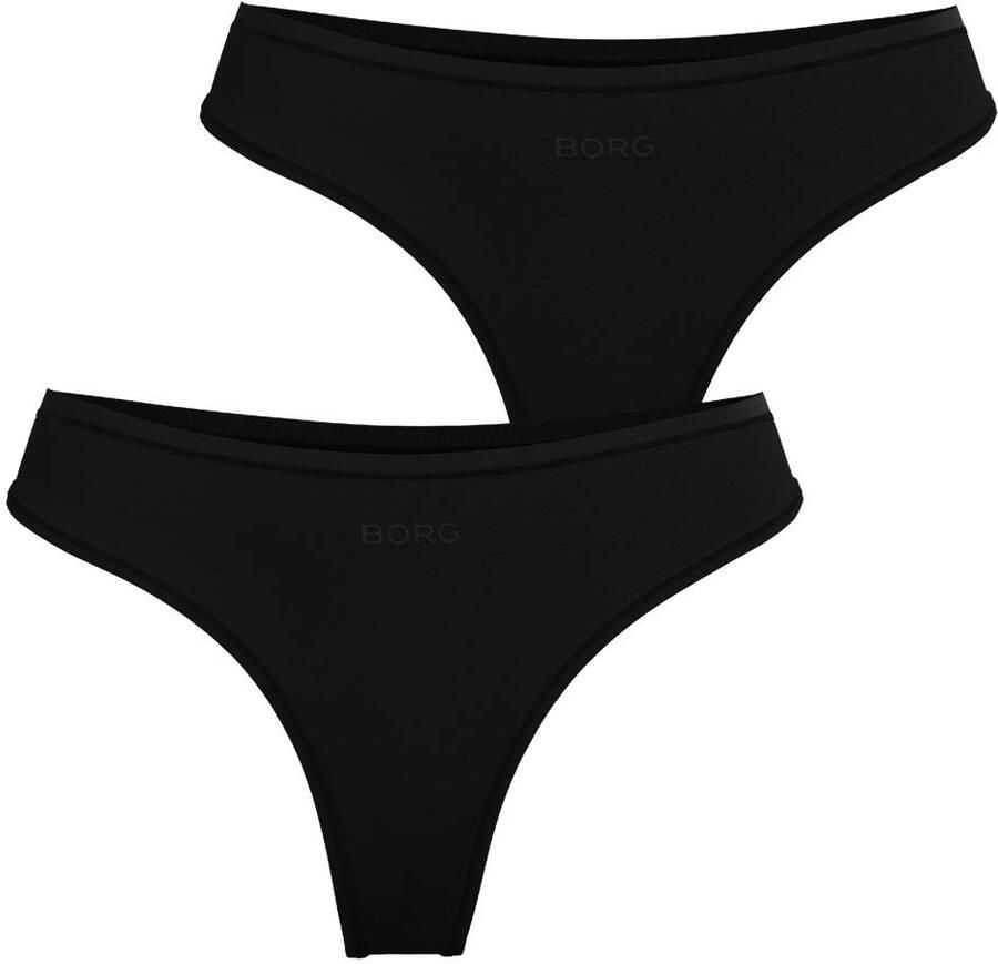 Björn Borg string Soft Touch (set van 2) zwart