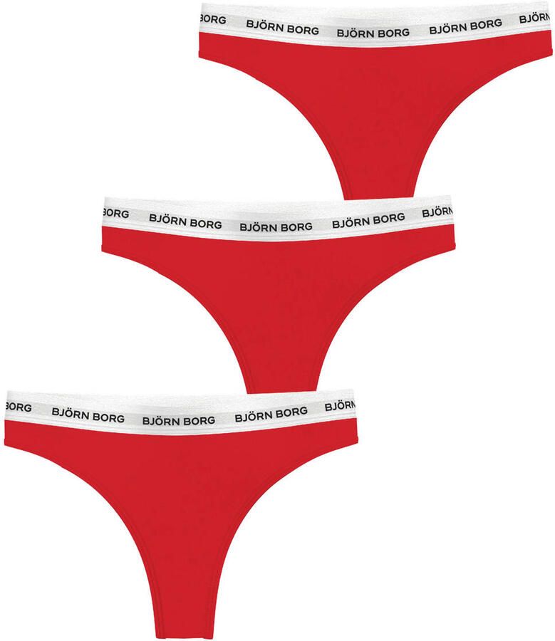 Björn Borg strings rood (set van 3)
