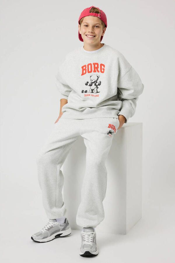 Björn Borg sweater met logo grijs - Foto 3