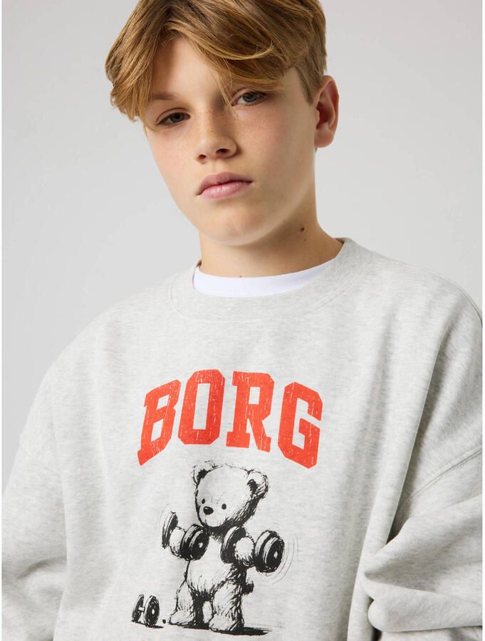 Björn Borg sweater met logo grijs - Foto 2