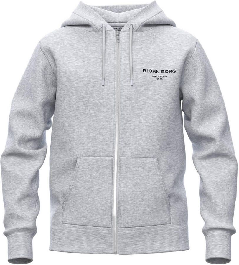 Björn Borg sweatvest met logo grijs