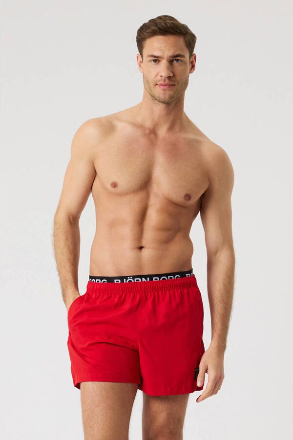 Björn Borg zwemshort met logo rood