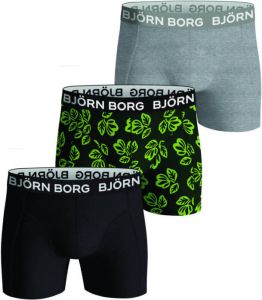 Björn Borg boxershort Core set van 3 zwart groen grijs