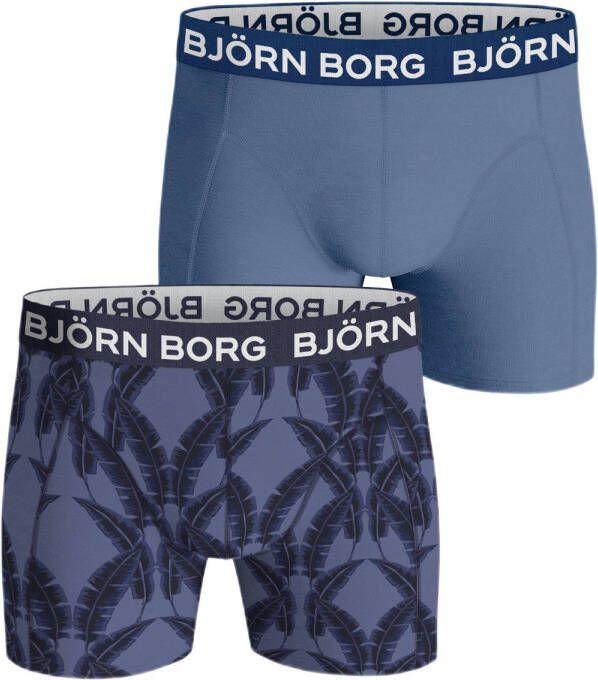 Björn Borg boxershort set van 2 blauw Jongens Stretchkatoen Blad 134-140