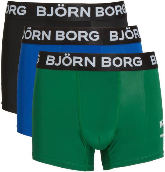 Björn Borg boxershort set van 3 groen blauw zwart