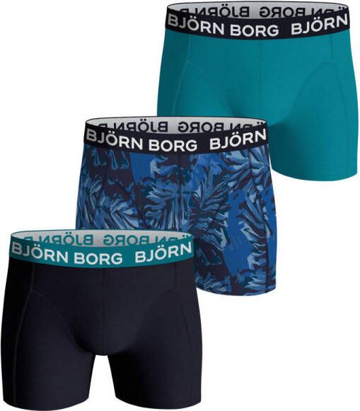 Björn Borg boxershort set van 3 zwart blauw groen