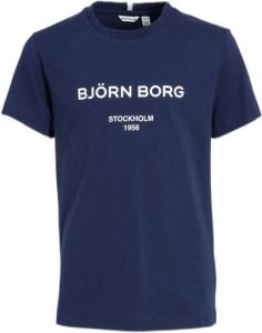 Björn Borg T-shirt met logo donkerblauw