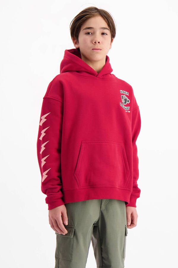 BLACK BANANAS hoodie met backprint rood