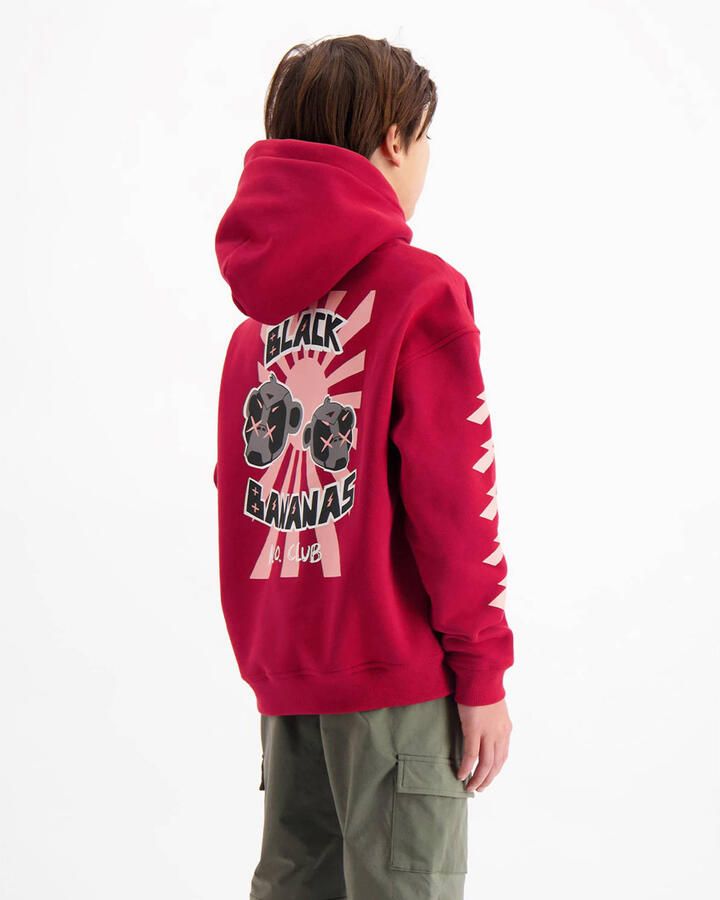 BLACK BANANAS hoodie met backprint rood - Foto 3