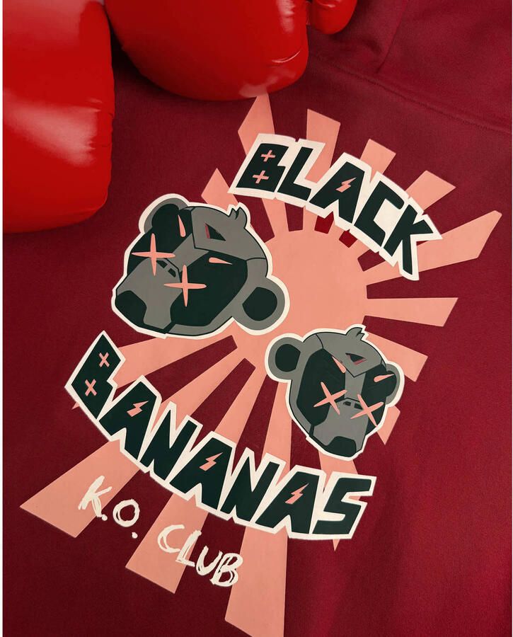 BLACK BANANAS hoodie met backprint rood - Foto 2
