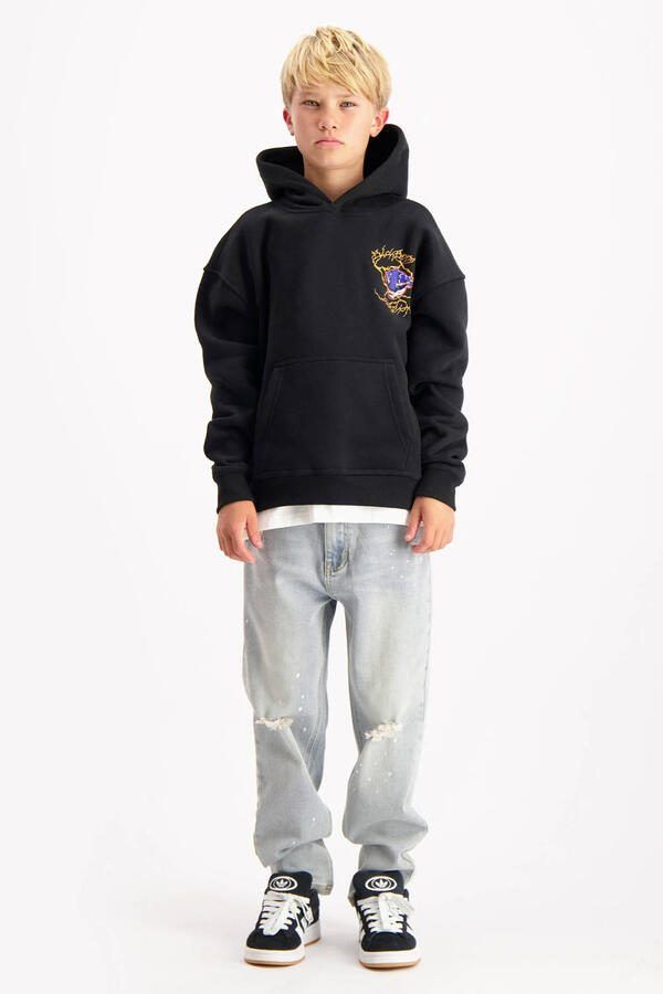 BLACK BANANAS hoodie met backprint zwart - Foto 2