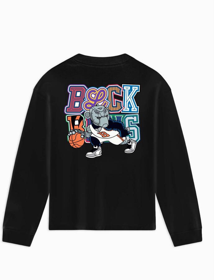 BLACK BANANAS longsleeve met backprint zwart - Foto 3
