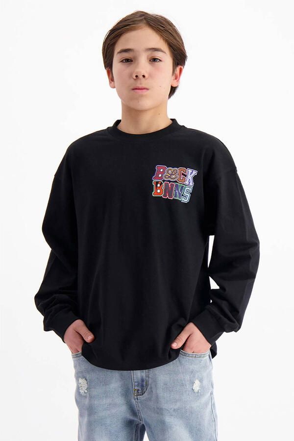 BLACK BANANAS longsleeve met backprint zwart