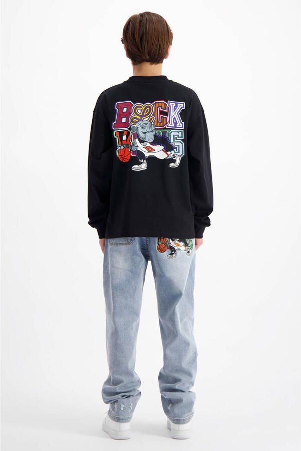 BLACK BANANAS longsleeve met backprint zwart - Foto 3