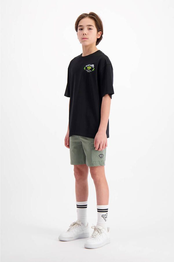 BLACK BANANAS regular sweatshort olijfgroen - Foto 2