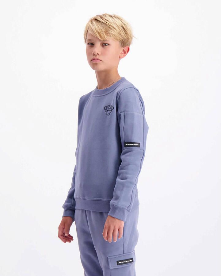 BLACK BANANAS sweater grijsblauw - Foto 3