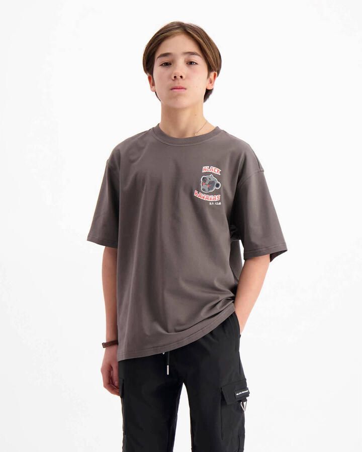 BLACK BANANAS T-shirt met backprint grijs