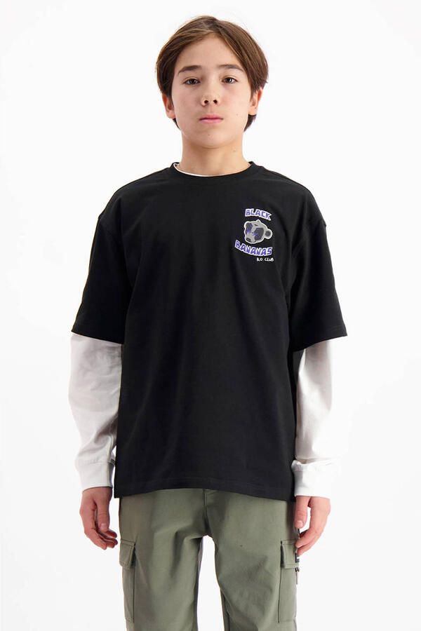 BLACK BANANAS T-shirt met backprint zwart - Foto 3