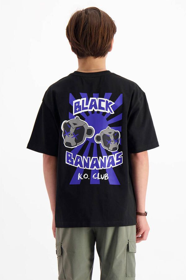 BLACK BANANAS T-shirt met backprint zwart