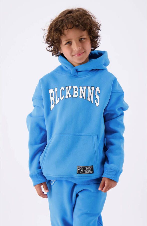 BLACK BANANAS hoodie Sweater Blauw Tekst 128 | Sweater van
