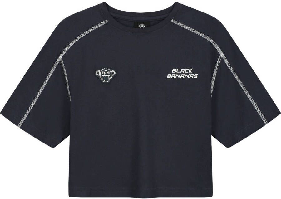 BLACK BANANAS T-shirt blauw Katoen Ronde hals Effen 128