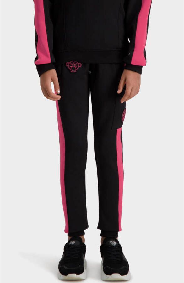 BLACK BANANAS unisex joggingbroek zwart roze