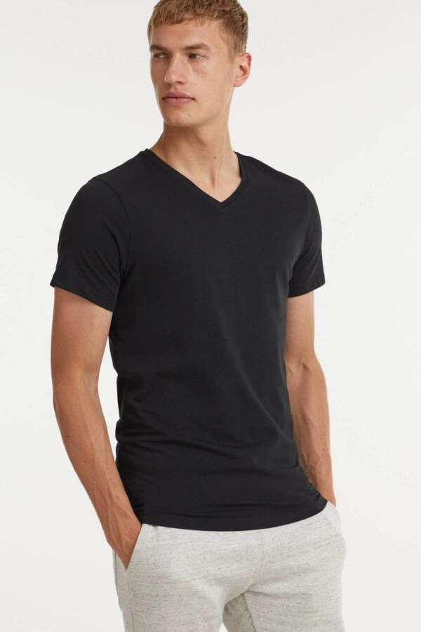 Blend basic T-shirt (set van 2) zwart