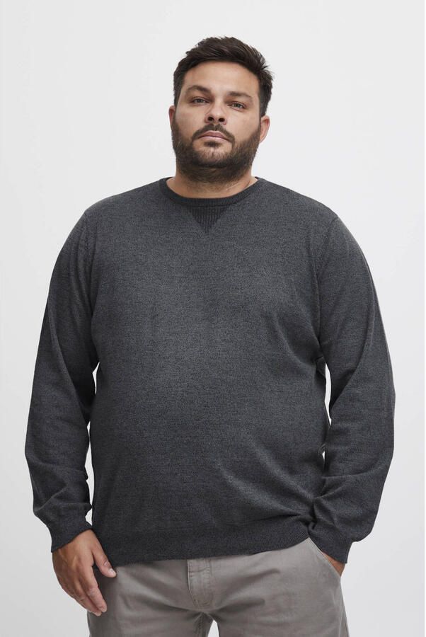 Blend Big gemêleerde gebreide trui Plus Size black