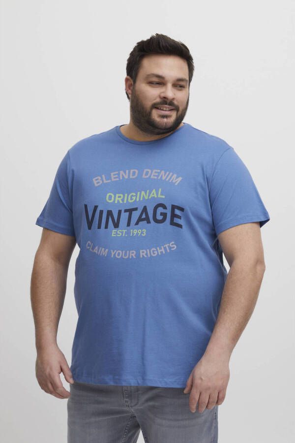 Blend Big regular fit T-shirt Plus Size met printopdruk delft