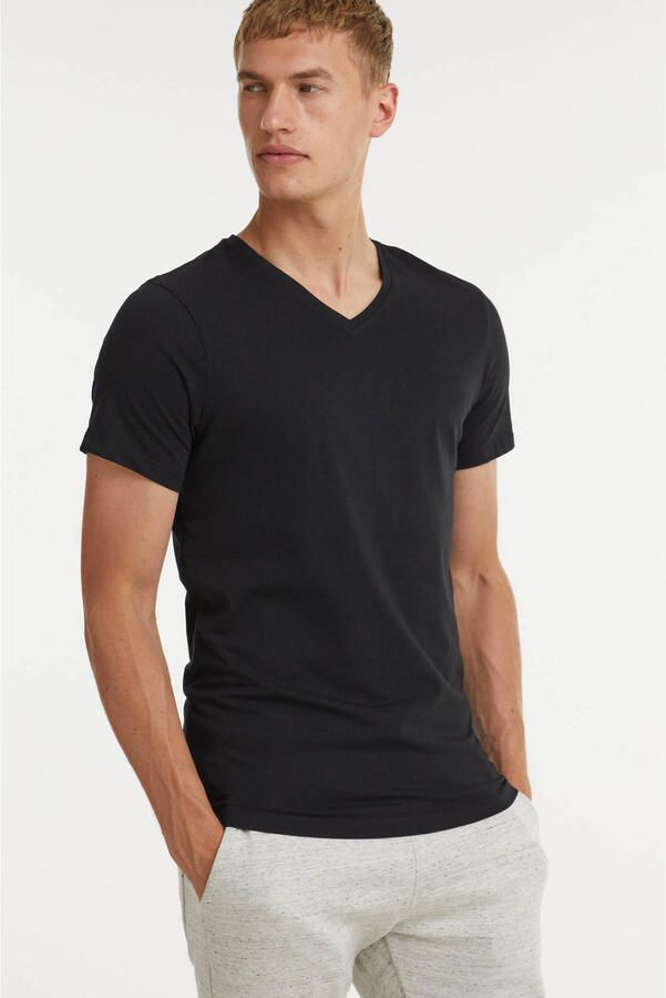 Blend basic T-shirt (set van 2) zwart