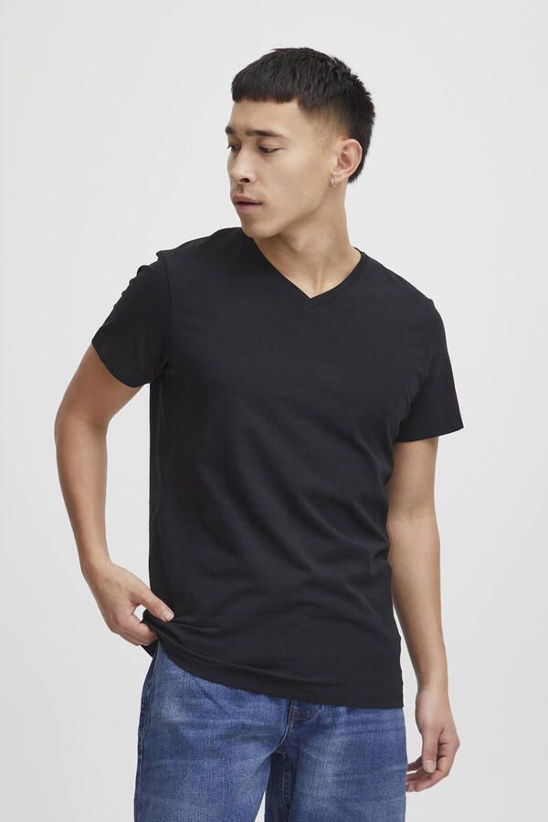 Blend basic T-shirt (set van 2) zwart