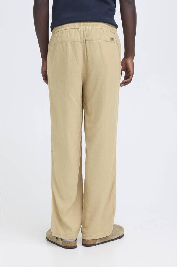 Blend wide fit linnen broek met viscosegehalte model 'Malvin' - Foto 2