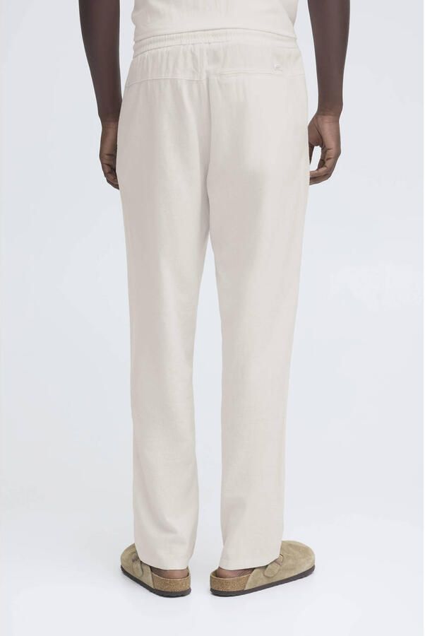 Blend wide fit linnen broek met viscosegehalte model 'Malvin' - Foto 3