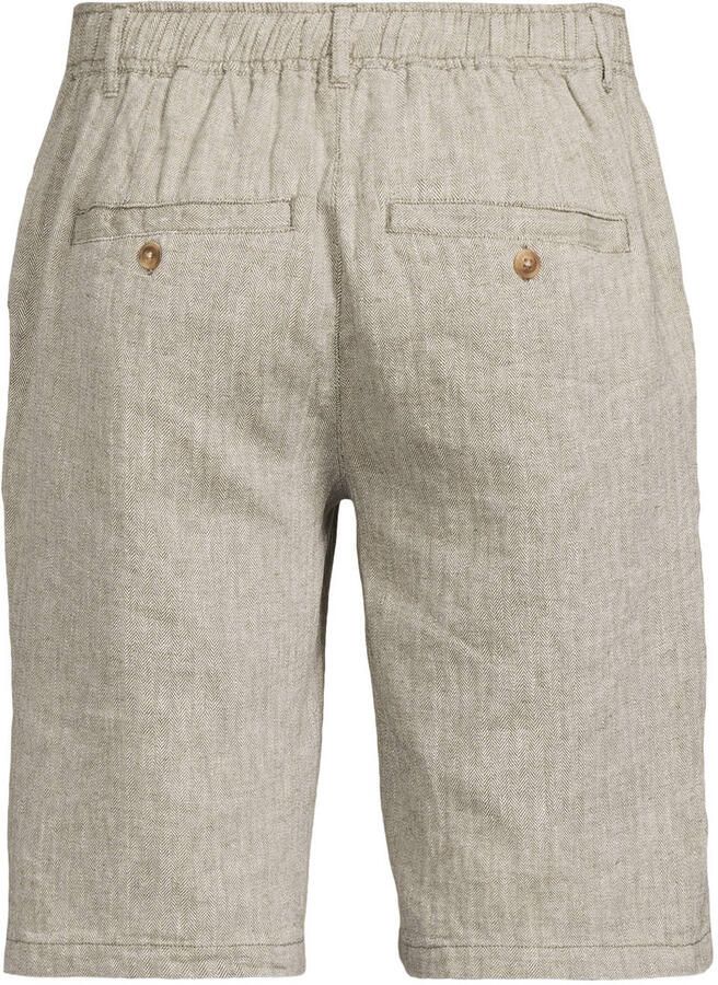 Blend BHMARCO regular casual short met linnen olijfgroen - Foto 2