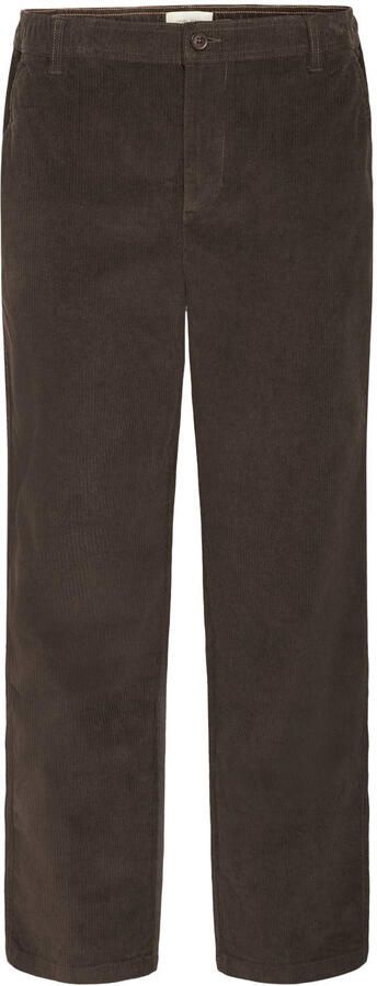 Blend corduroy relaxed fit casual broek donkerbruin