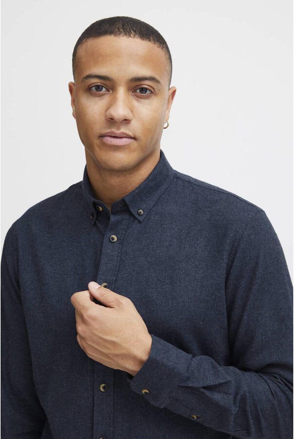 Blend gemêleerd regular fit overhemd BHBurley dress blues