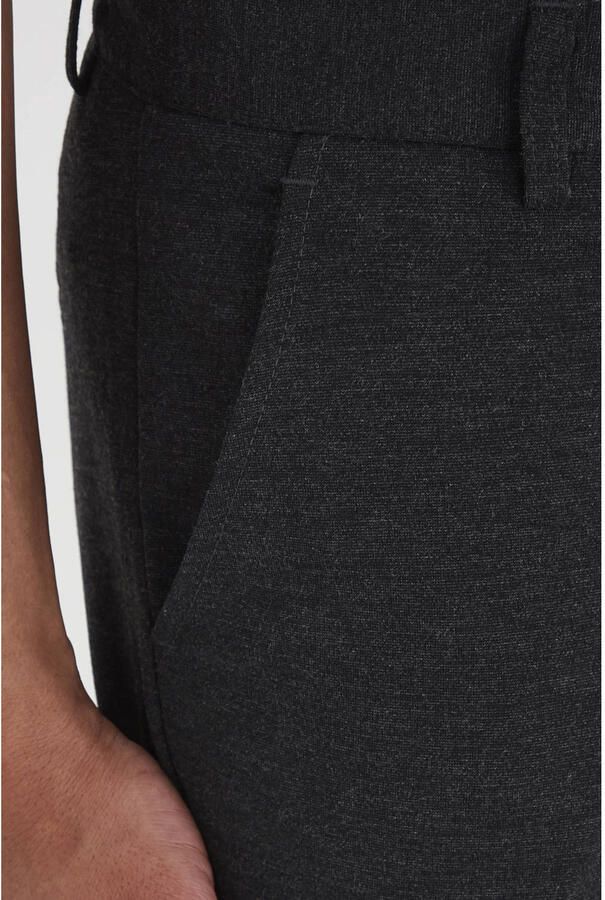 Blend gemêleerde slim fit chino antraciet