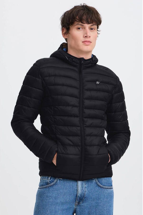 Blend Gewatteerd jack met labelpatch model 'Romsey