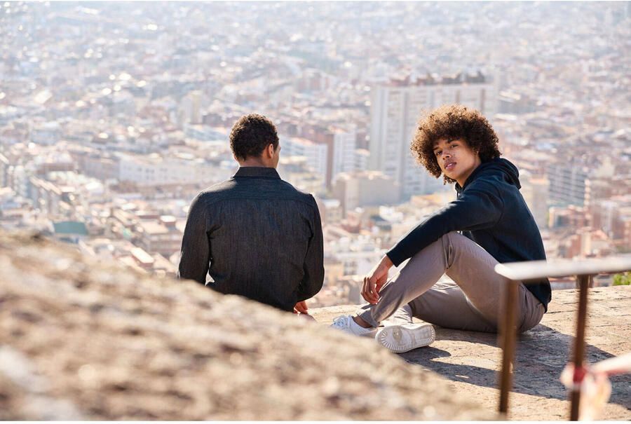 Blend Hoodie met labeldesign model 'Downton'