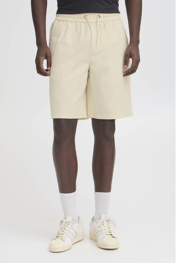 Blend Regular fit sweatshorts van linnenmix model 'BAY' - Foto 3