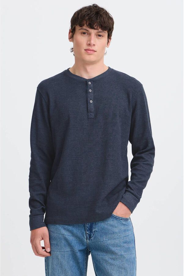 Blend Shirt met lange mouwen en knoopsluiting