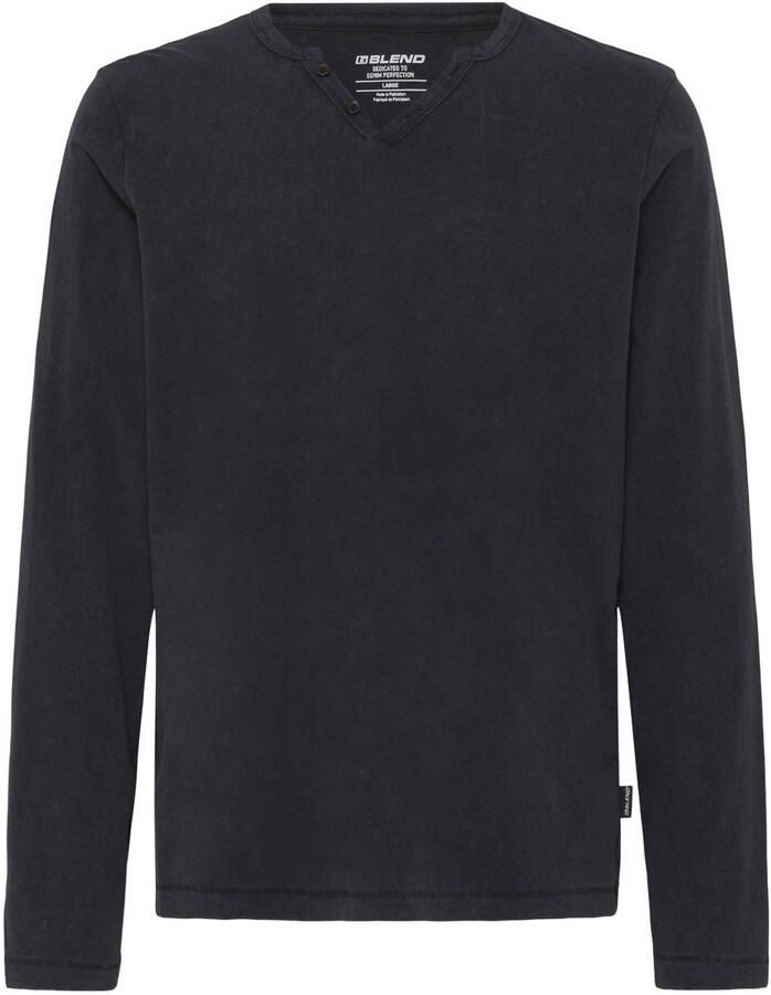Blend regular fit longsleeve zwart