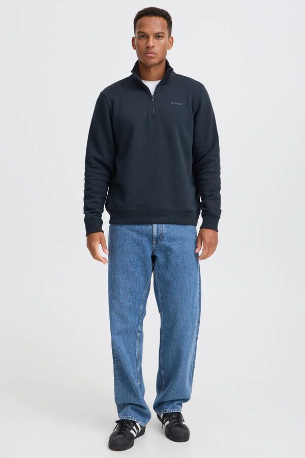 Blend regular fit sweater donkerblauw - Foto 3