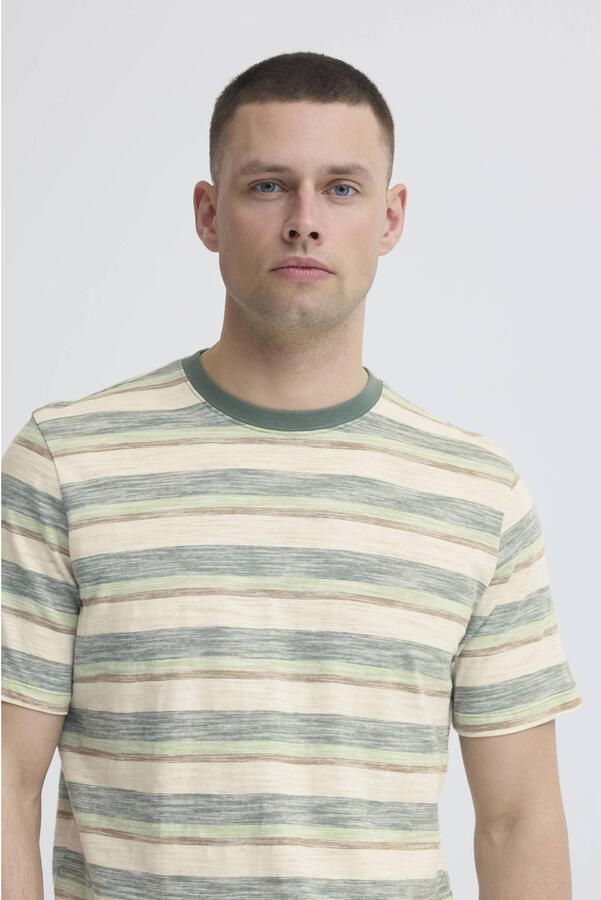 Blend regular gestreept T-shirt groen