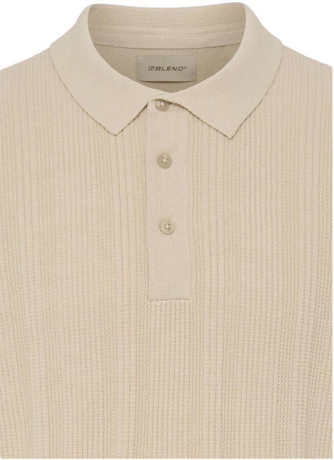 Blend regular polo gebreid beige - Foto 2