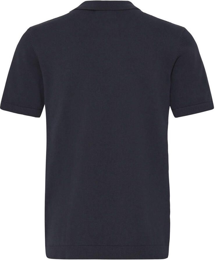 Blend regular polo gebreid donkerblauw - Foto 2