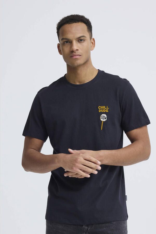 Ichi Gebreid shirt met Polokraag Model 'CHANY'