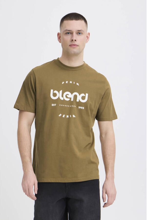 Blend regular T-shirt lichtbruin