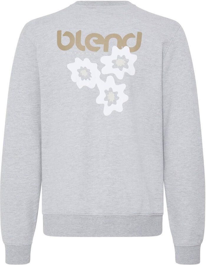 Blend sweater met backprint grijs - Foto 2