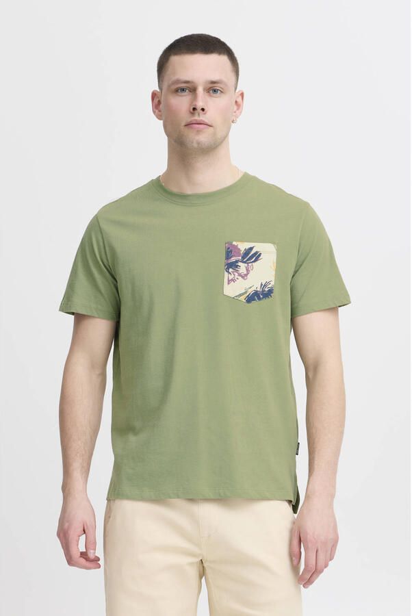 Blend T-shirt met geribde ronde hals model 'BHJEM' - Foto 3